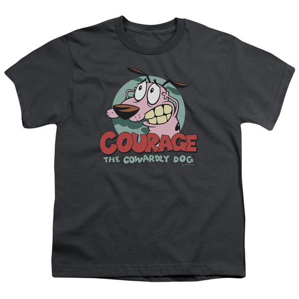 Courage The Cowardly Dog/courage - S/s Youth 18/1 - Charcoal
