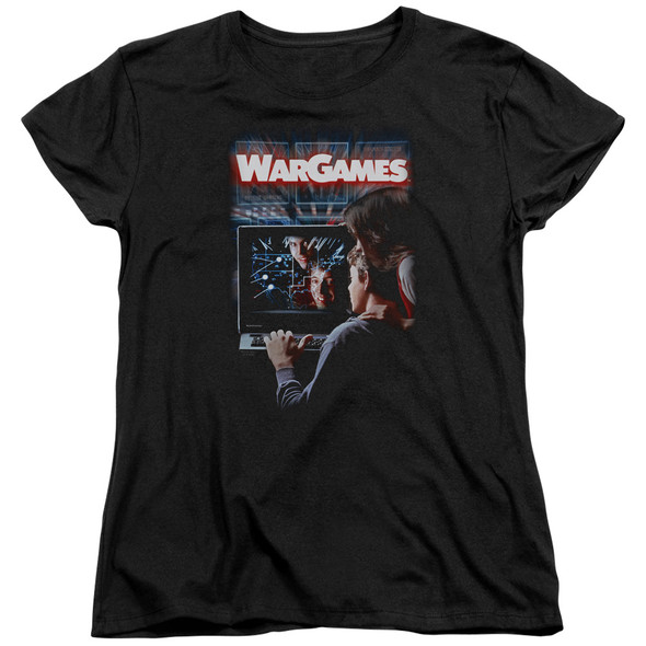 Wargames/poster-s/s Womens Tee-black