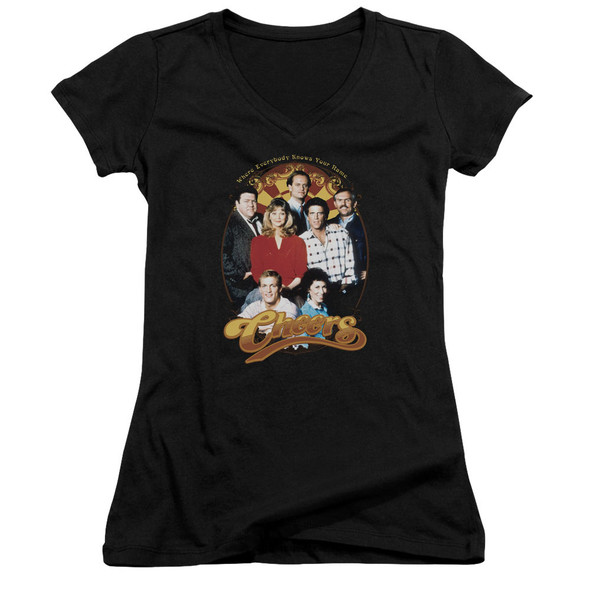 Cheers/group Shot - Junior V-neck - Black