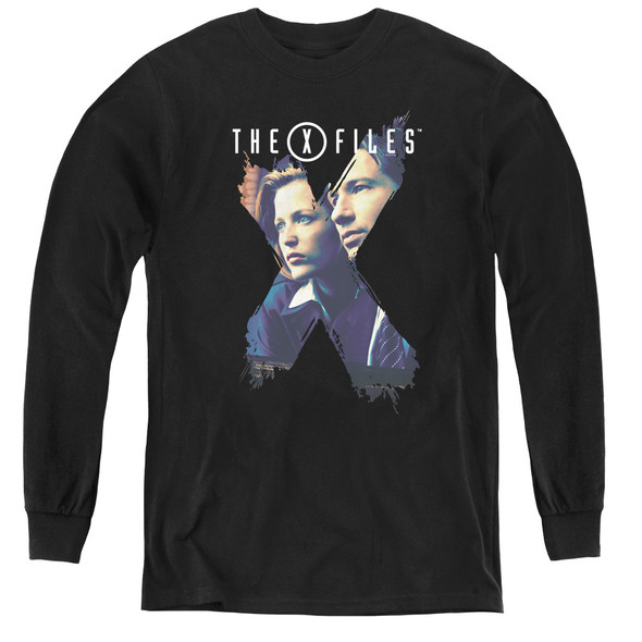 X Files/x Agents-youth Long Sleeve Tee-black