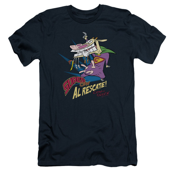 Cow & Chicken/super Cow - S/s Adult 30/1 - Navy