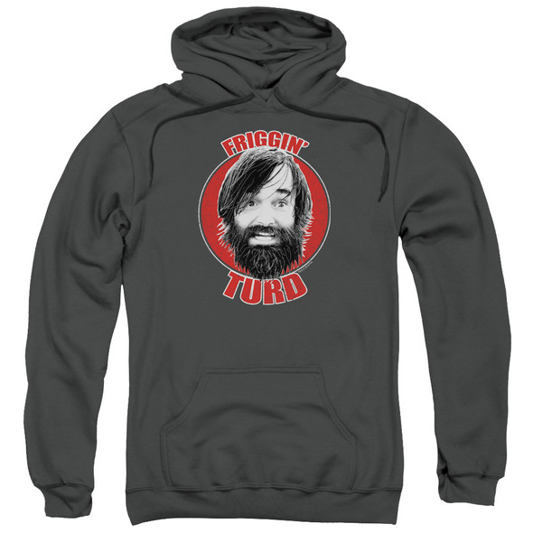 Last Man On Earth/friggin Turd-adult Pull-over Hoodie-charcoal
