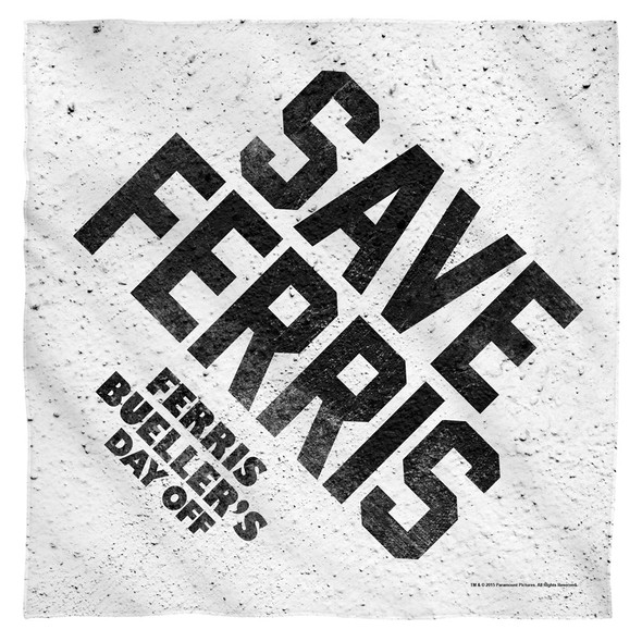 Ferris Buelle/save Ferris-bandana-white