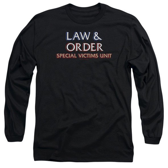 Law And Order Svu/logo - L/s Adult 18/1 - Black