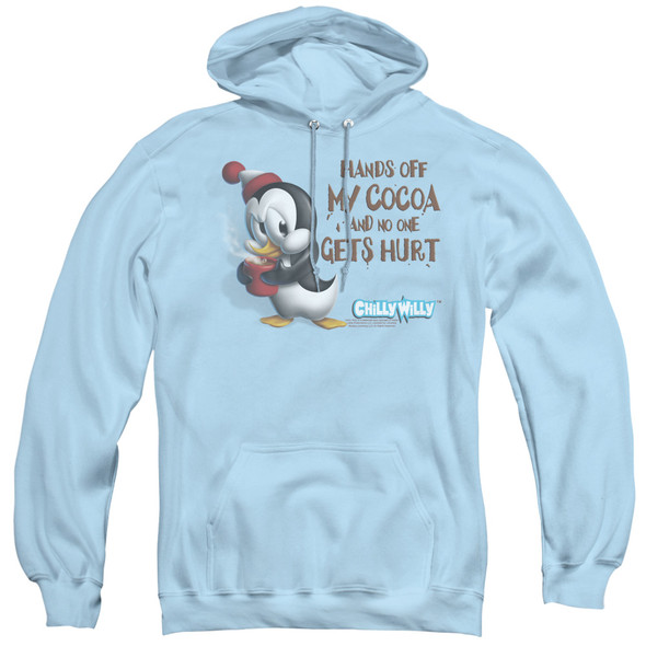 Chilly Willy/hands Off - Adult Pull-over Hoodie - Light Blue - Sm - Light Blue