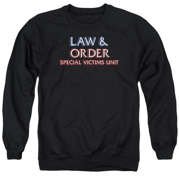 Law And Order Svu/logo - Adult Crewneck Sweatshirt - Black