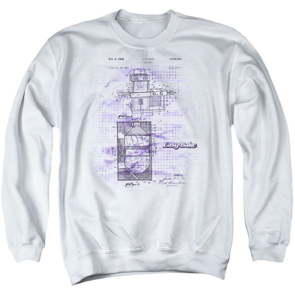 Easy Bake Oven/easy Bake Patent-adult Crewneck Sweatshirt-white