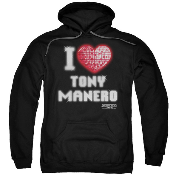 Saturday Night Fever/i Heart Tony-adult Pull-over Hoodie-black