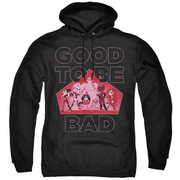 Dc Superhero Girls/good To Be Bad-adult Pull-over Hoodie-black