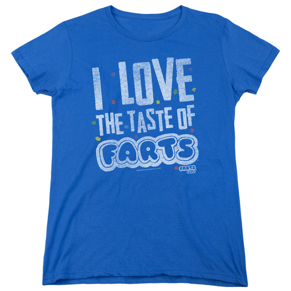 Farts Candy/tasty Farts-s/s Womens Tee-royal Blue