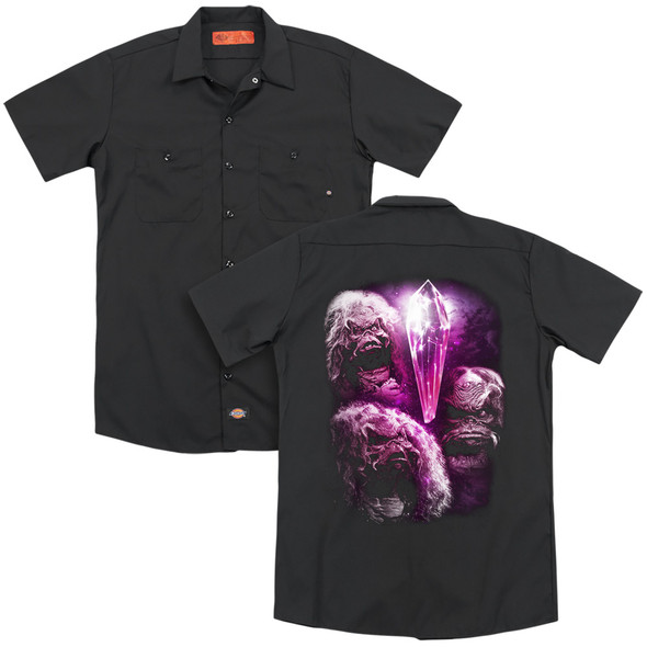 Dark Crystal/howling (back Print) - Adult Work Shirt - Black