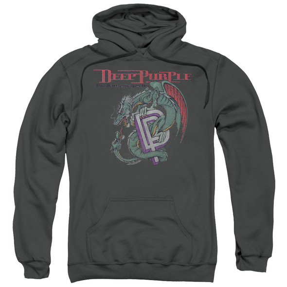 Deep Purple/the Battle Rages On-adult Pull-over Hoodie-charcoal
