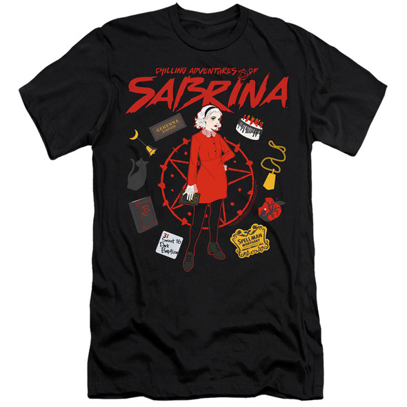 Chilling Adventures Of Sabrina/circle-s/s Adult 30/1-black