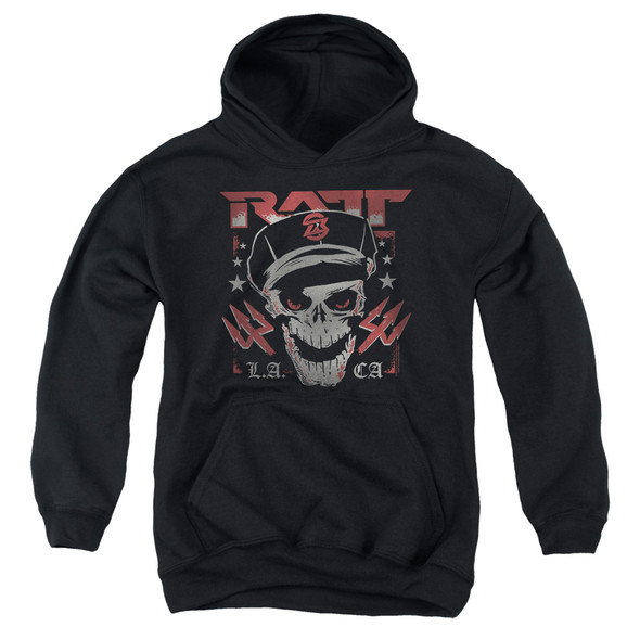 Ratt/skull And Tridents-youth Pull-over Hoodie-black