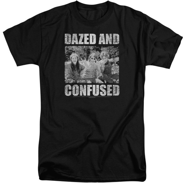 Dazed And Confused/rock On - S/s Adult Tall - Black - 2x - Black