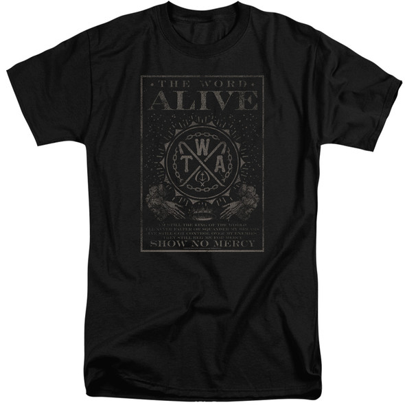The Word Alive/show No Mercy-s/s Adult Tall 18/1-black
