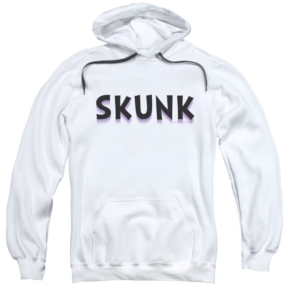 Last Man On Earth/skunk-adult Pull-over Hoodie-white