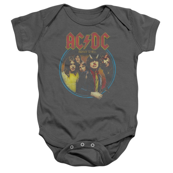 Acdc/highway To Hell-infant Snapsuit-charcoal