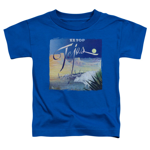 Zz Top/tejas-s/s Toddler Tee-royal Blue
