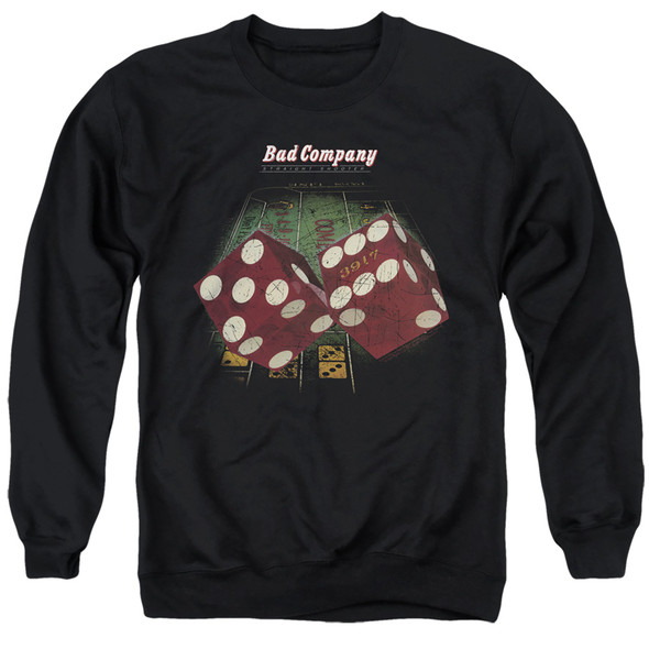 Bad Company/straight Shooter-adult Crewneck Sweatshirt-black