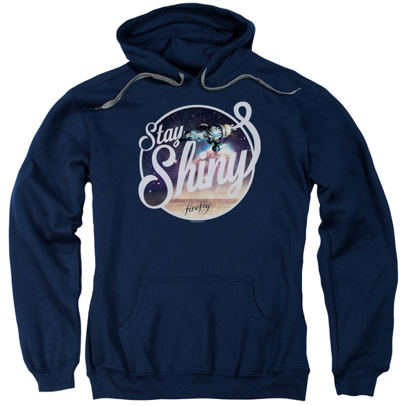 Firefly/stay Shiny-adult Pull-over Hoodie-navy