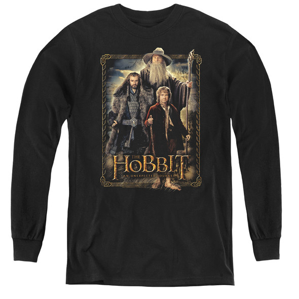 The Hobbit/the Three - Youth Long Sleeve Tee - Black