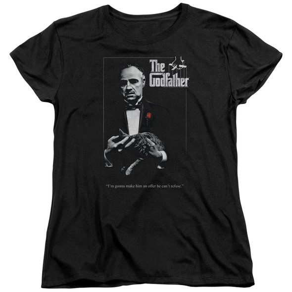 Godfather/poster-s/s Womens Tee-black