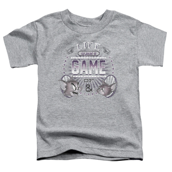 Tom And Jerry/life Is A Game-s/s Toddler Tee-athletic Heather