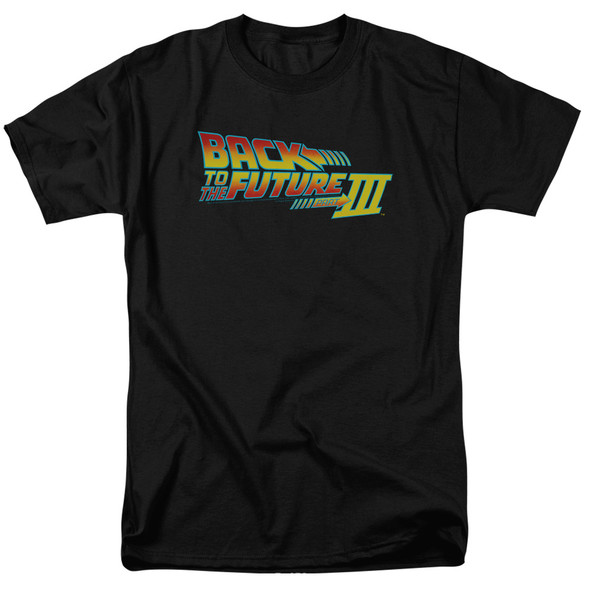 Back To The Future Iii/logo - S/s Adult 18/1 - Black