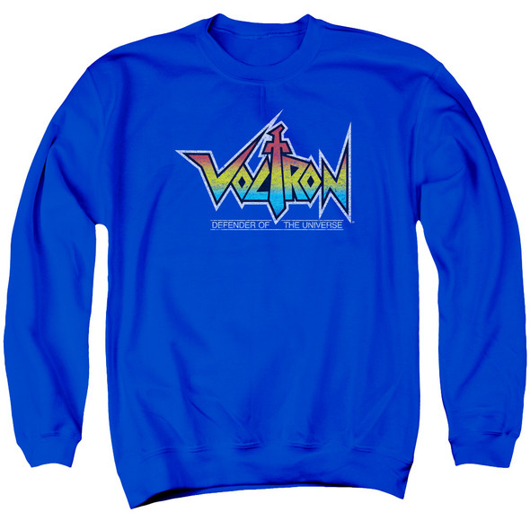 Voltron/logo - Adult Crewneck Sweatshirt - Royal Blue