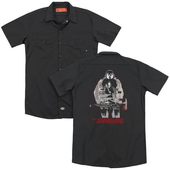 The Shining/come Out Come Out (back Print)  - Adult Work Shirt - Black