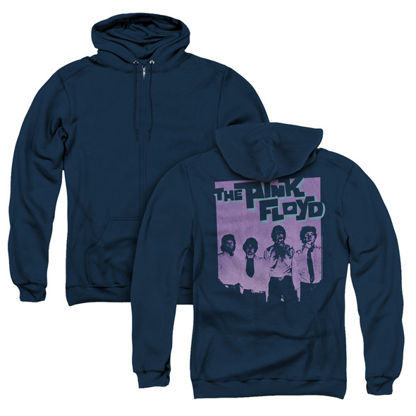 Pink Floyd/paint Box (back Print) - Adult Zipper Hoodie-navy