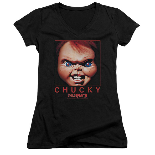 Childs Play 3/chucky Squared - Junior V-neck - Black - 2x - Black