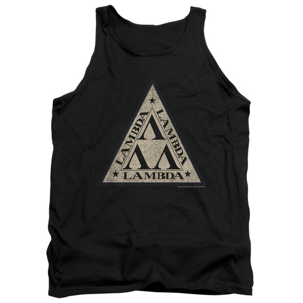 Revenge Of The Nerds/tri Lambda Logo-adult Tank-black