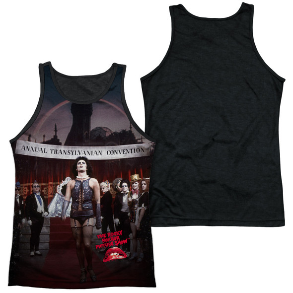 Rocky Horror Picture Show/annual Conventional Strut-adult Poly Tank Top Black Back-white