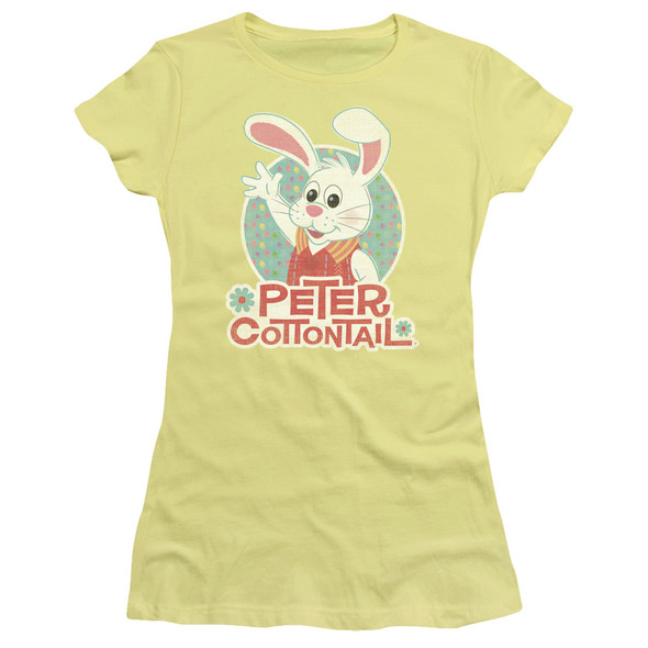 Here Comes Peter Cottontail/peter Wave-s/s Junior Sheer-banana