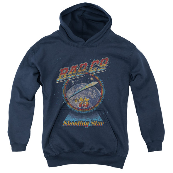 Bad Company/shooting Star-youth Pull-over Hoodie-navy