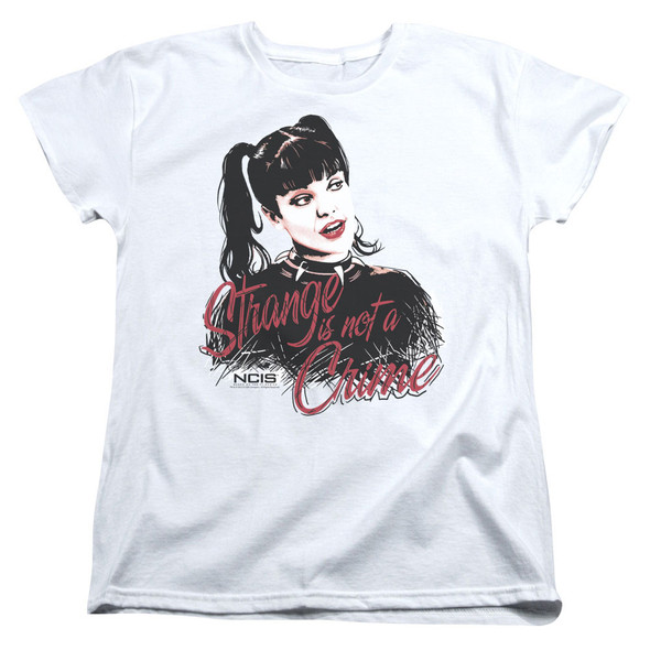 Ncis/strange Is Not A Crime - S/s Womens Tee - White