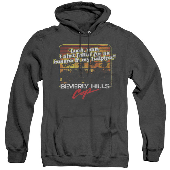 Beverly Hills Cop/banana In My Tailpipe - Adult Heather Hoodie - Black