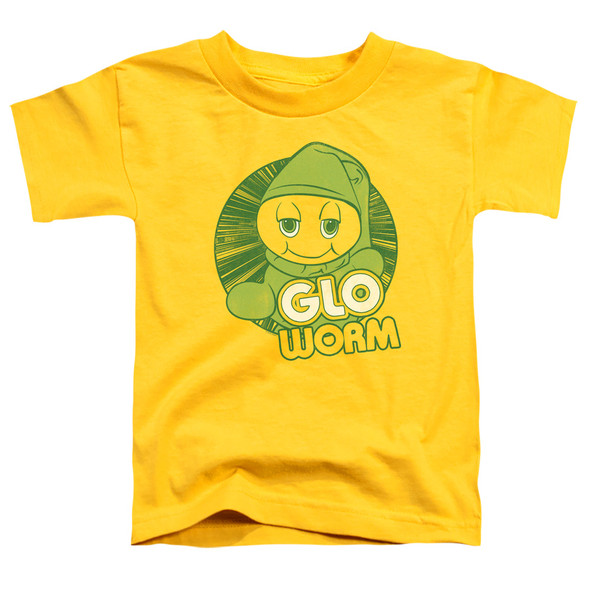 Glo Worm/glo Worm-s/s Toddler Tee-yellow