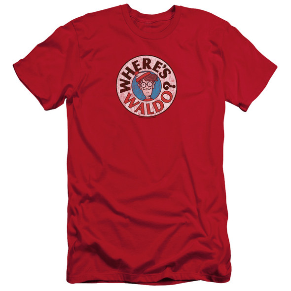 Wheres Waldo/waldo Logo-s/s Adult 30/1-red