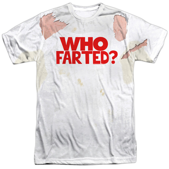 Revenge Of The Nerds/who Farted-s/s Adult Poly Crew-white