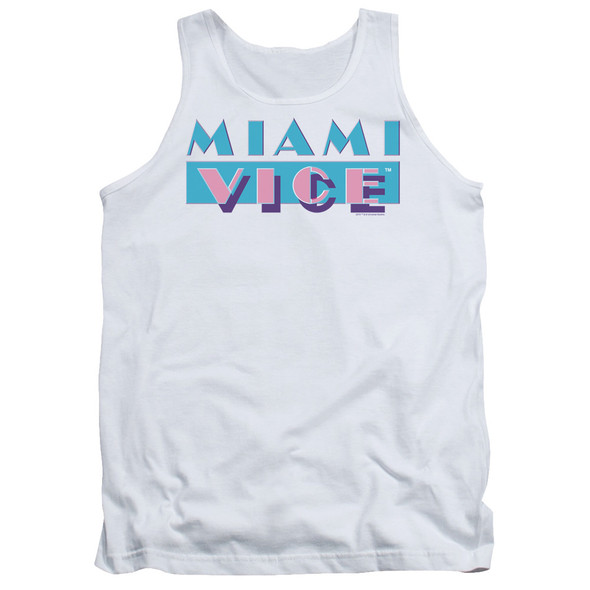 Miami Vice/logo - Adult Tank - White