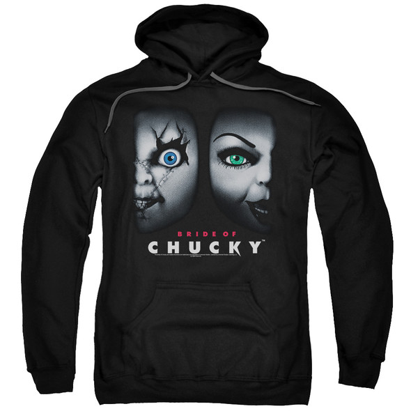 Bride Of Chucky/happy Couple - Adult Pull-over Hoodie - Black
