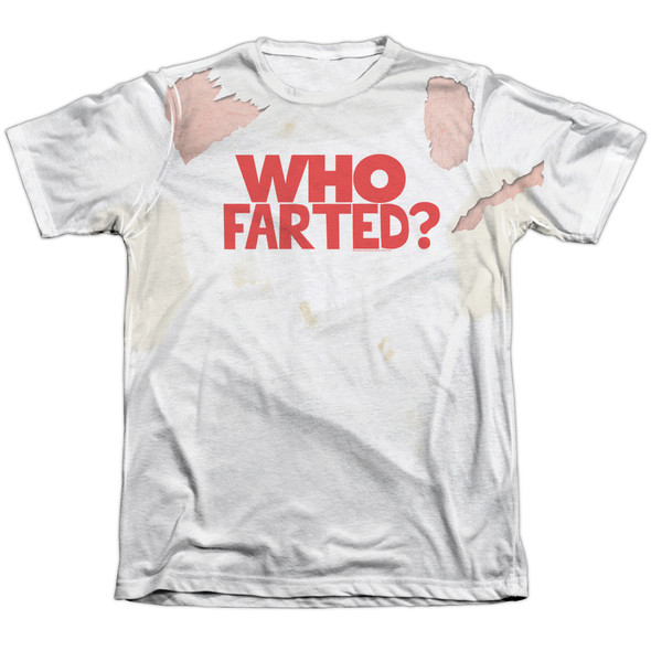 Revenge Of The Nerds/who Farted-adult Poly/cotton S/s Tee-white