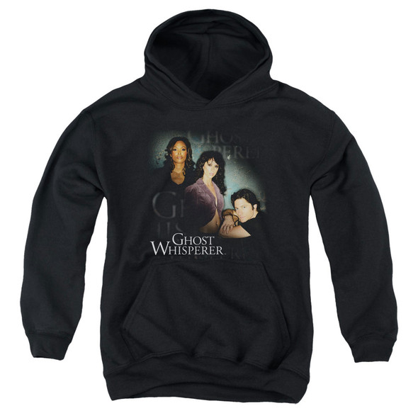 Ghost Whisperer/diagonal Cast-youth Pull-over Hoodie - Black