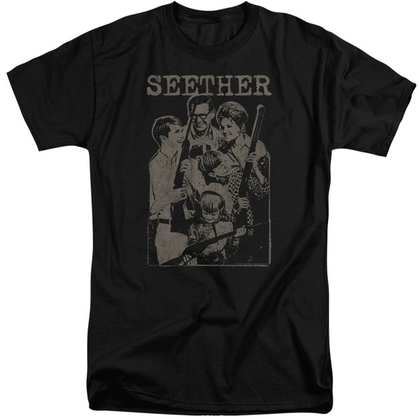 Seether/happy Family-s/s Adult Tall 18/1-black