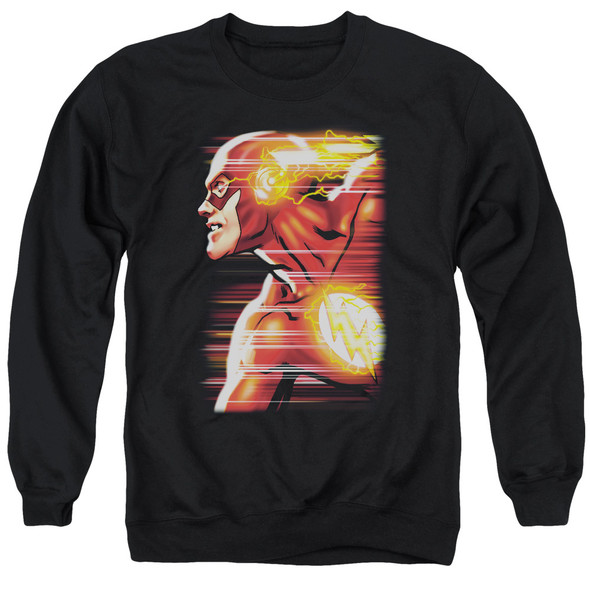 Jla/speed Head - Adult Crewneck Sweatshirt - Black