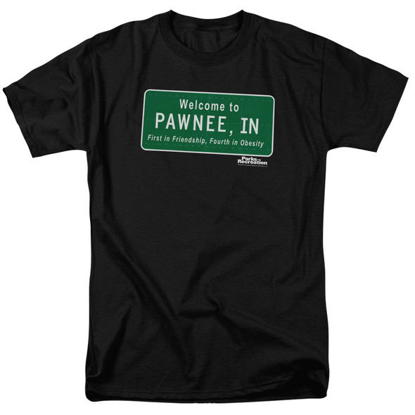 Parks And Rec/pawnee Sign - S/s Adult 18/1 - Black