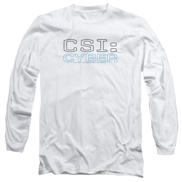 Csi: Cyber/logo-l/s Adult 18/1-white